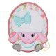 Oval Lamb Girl Applique | Machine Embroidery Designs by JuJu