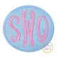 Oval Monogram Frame Applique | Machine Embroidery Designs by JuJu