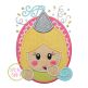 Oval Party Girl Applique | Machine Embroidery Designs by JuJu