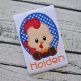 Oval Rooster Boy Applique | Machine Embroidery Designs by JuJu