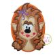 Oval Werewolf Girl Applique | Machine Embroidery Designs by JuJu