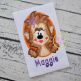 Oval Werewolf Girl Applique | Machine Embroidery Designs by JuJu