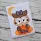 Owl with Pumpkin Girl Applique | Machine Embroidery Designs by JuJu