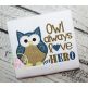 Owl Always Love my HERO Applique | Machine Embroidery Designs by JuJu