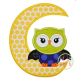 Owl Bat Moon Applique | Machine Embroidery Designs by JuJu