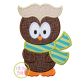 Owl with Scarf Boy Applique | Machine Embroidery Designs by JuJu
