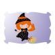 Lil Witch Applique | Machine Embroidery Designs by JuJu
