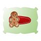 Gingerbread Snap Clip Mini | Machine Embroidery Designs by JuJu