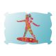 Surfer Girl Applique | Machine Embroidery Designs by JuJu