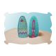 Surfboard Snap Clip Covers | Machine Embroidery Designs by JuJu