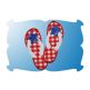 July 4th Flip Flops Applique | Machine Embroidery Designs by JuJu
