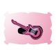 Rock Star Guitar Snap Clip Mini | Machine Embroidery Designs by JuJu