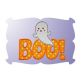 BOO Ghost 2 Applique | Machine Embroidery Designs by JuJu