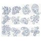 Paisley Blues Redwork Machine Embroidery Designs by JuJu