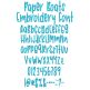 Paper Boats Embroidery Font | Machine Embroidery Designs by JuJu