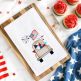 Americana Sketch | Machine Embroidery Designs by JuJu