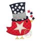 Patriotic Bird Applique | Machine Embroidery Designs by JuJu