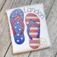 Patriotic Flip Flops Sketch | Machine Embroidery Designs by JuJu