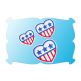 Patriotic Heart Snap Clip Mini