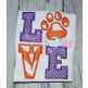 Paw Print LOVE Applique | Machine Embroidery Designs by JuJu