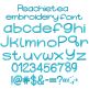 Peachie Tea Font Digital Embroidery Machine Designs by JuJu