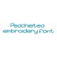 Peachie Tea Font Digital Embroidery Machine Designs by JuJu