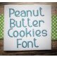Peanut Butter Cookies Embroidery Font Machine Embroidery Designs by JuJu