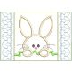 ITH Peeking Bunny Mug Rug | Machine Embroidery Designs by JuJu