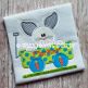 Bunny In Wagon Applique | Machine Embroidery Designs by JuJu