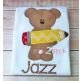 Pencil Bear Applique | Machine Embroidery Designs by JuJu