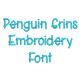 Penguin Grins Embroidery Font | Machine Embroidery Designs by JuJu