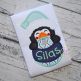 Penguin Boy Ornament Peeker Applique | Machine Embroidery Designs by JuJu