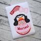 Penguin Girl Ornament Peeker Applique | Machine Embroidery Designs by JuJu