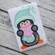 Penguin Holding Heart Girl Applique | Machine Embroidery Designs by JuJu