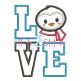 Penguin LOVE Applique | Machine Embroidery Designs by JuJu