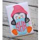 Penguin Peeker Girl Applique | Machine Embroidery Designs by JuJu