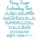 Penny Script Embroidery Font | Machine Embroidery Designs by JuJu