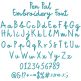Pen Pal Embroidery Font | Machine Embroidery Designs by JuJu
