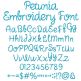 Petunia Embroidery Font | Machine Embroidery Designs by JuJu