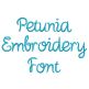 Petunia Embroidery Font | Machine Embroidery Designs by JuJu