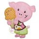 Pig Ice Cream Applique | Machine Embroidery Designs by JuJu