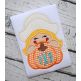 Pilgrim Girl Pumpkin Peeker Applique | Machine Embroidery Designs by JuJu
