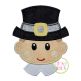 Pilgrim Head Boy Applique | Machine Embroidery Designs by JuJu