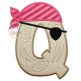 Pirate Alphabet Set Applique | Machine Embroidery Designs by JuJu