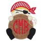 Pirate Monogram Peeker Applique | Machine Embroidery Designs by JuJu