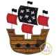 Pirate Ship Applique | Machine Embroidery Designs by JuJu