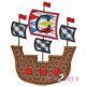 Pirate Ship Applique | Machine Embroidery Designs by JuJu