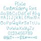 Pixie Embroidery Font