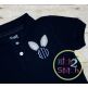 Bunny Ears Applique Monogram Frame (Font NOT included) | Machine Embroidery Designs by JuJu