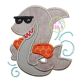 Pool Shark Applique | Machine Embroidery Designs by JuJu